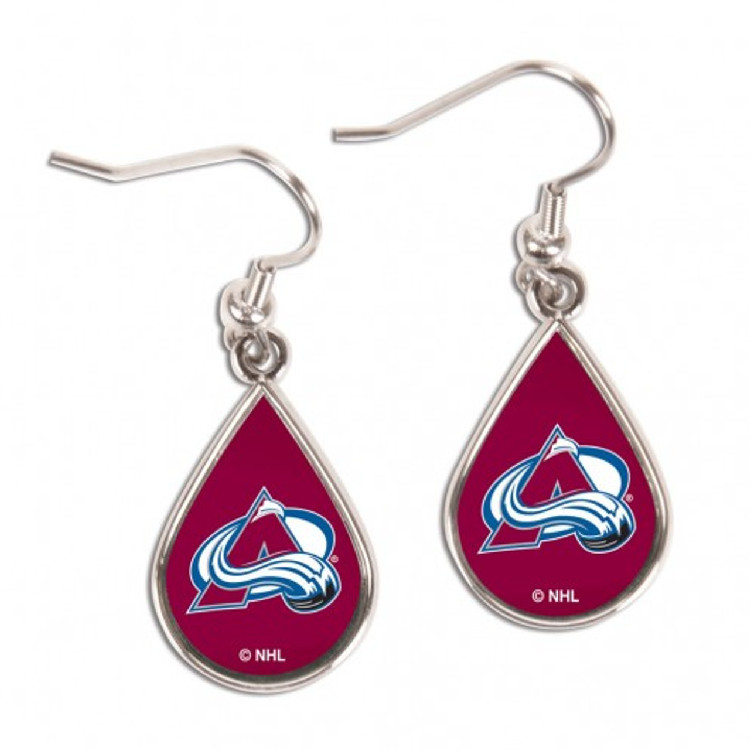 Colorado Avalanche Earrings Tear Drop Style