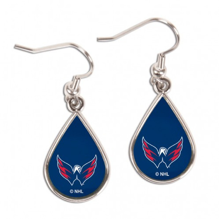 Washington Capitals Earrings Tear Drop Style