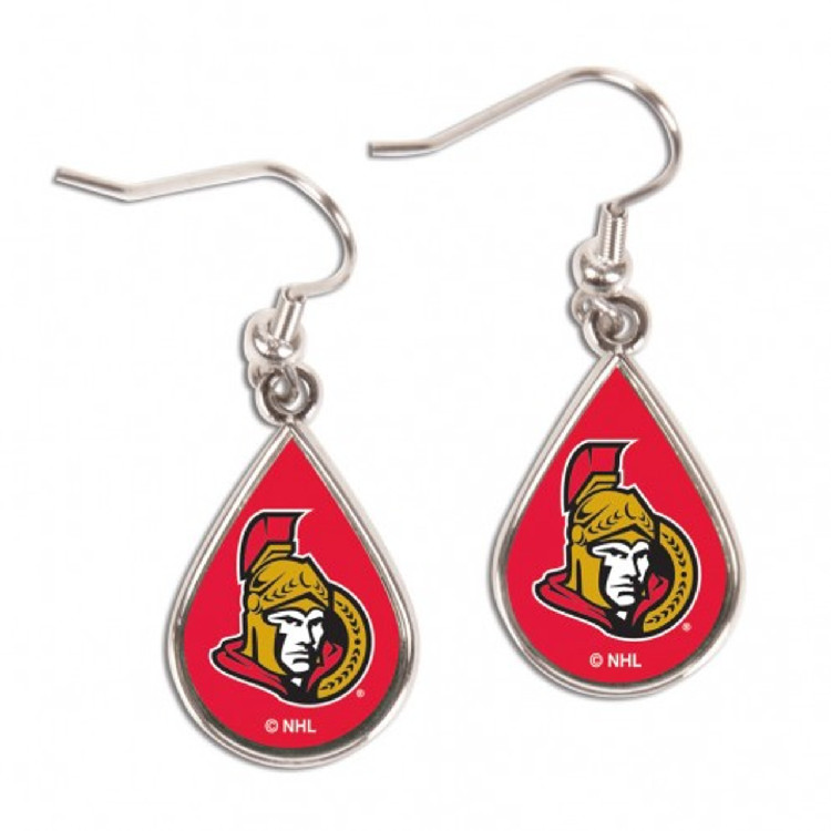 Ottawa Senators Earrings Tear Drop Style