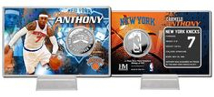 New York Knicks Carmelo Anthony Coin Card - Silver Stad