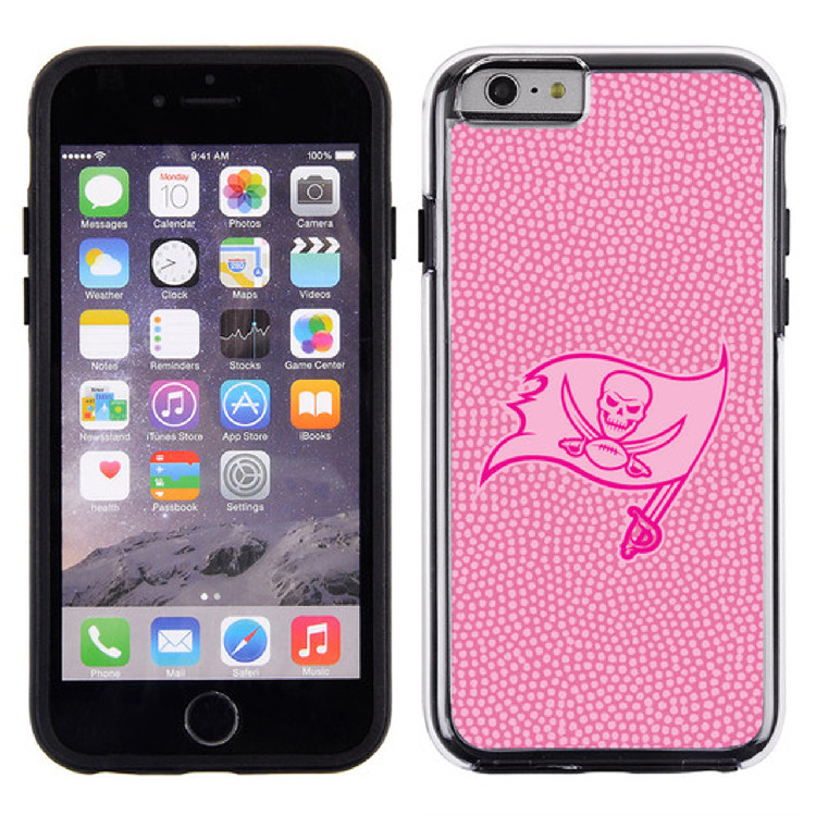 Tampa Bay Buccaneers Phone Case Pink Football Pebble Grain Feel iPhone 6 CO