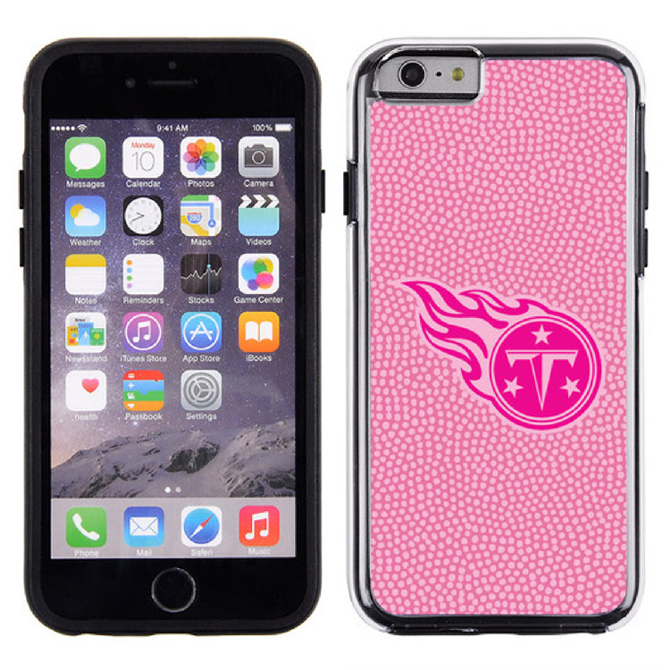 Tennessee Titans Phone Case Pink Football Pebble Grain Feel iPhone 6 CO