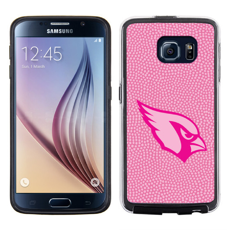 Arizona Cardinals Phone Case Pink Football Pebble Grain Feel Samsung Galaxy S6 CO