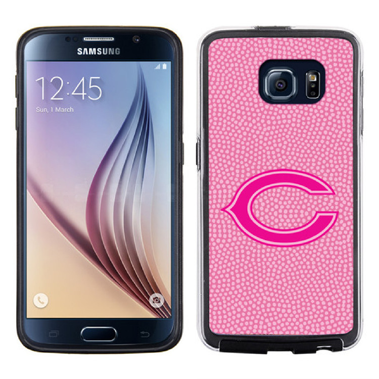 Chicago Bears Phone Case Pink Football Pebble Grain Feel Samsung Galaxy S6 CO