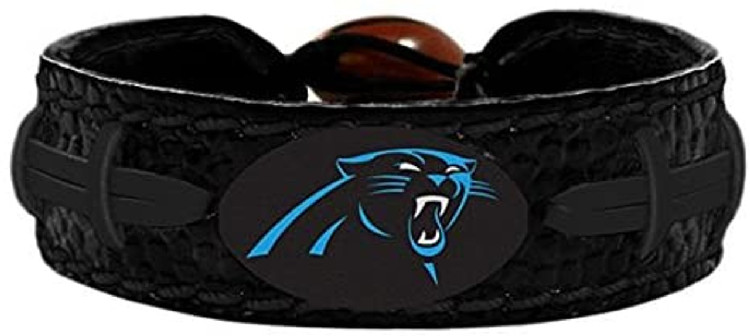 Carolina Panthers Bracelet Team Color Tonal Black Football CO