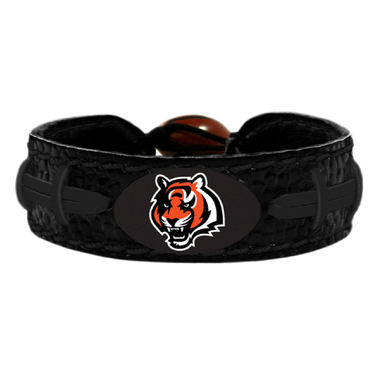 Cincinnati Bengals Bracelet Team Color Tonal Black Football CO