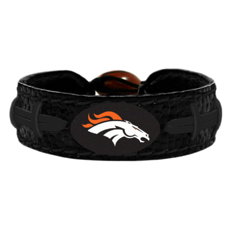 Denver Broncos Bracelet Team Color Football Tonal Black CO