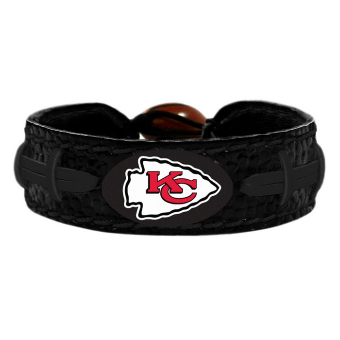 Kansas City Chiefs Bracelet Team Color Tonal Black Football