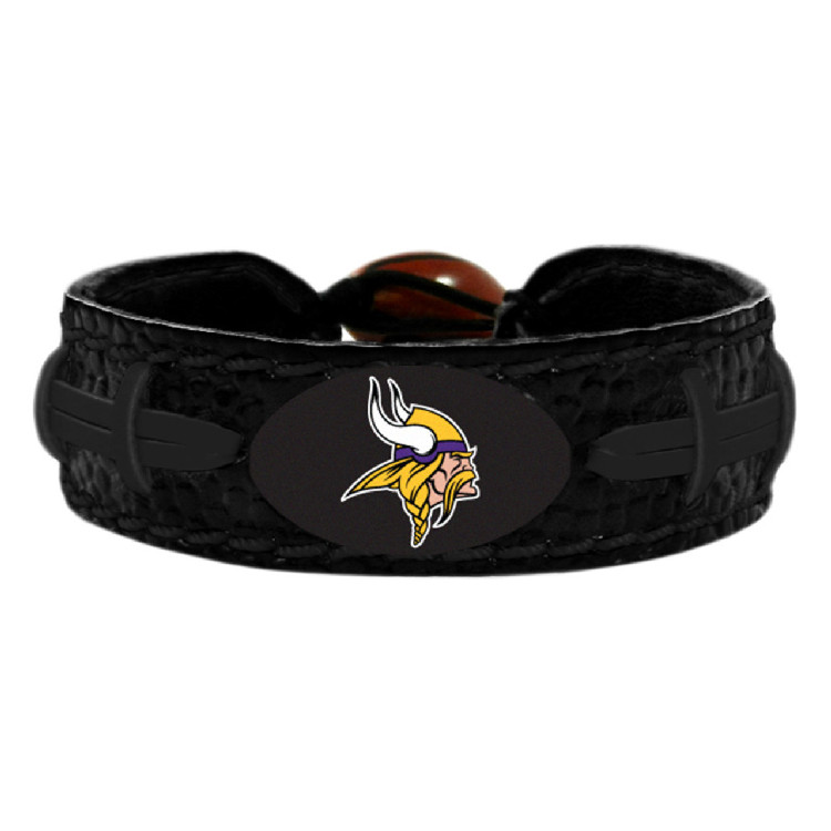 Minnesota Vikings Bracelet Team Color Tonal Black Football CO