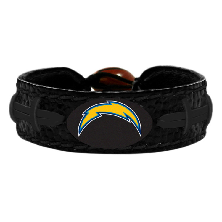 Los Angeles Chargers Bracelet Team Color Tonal Black Football CO