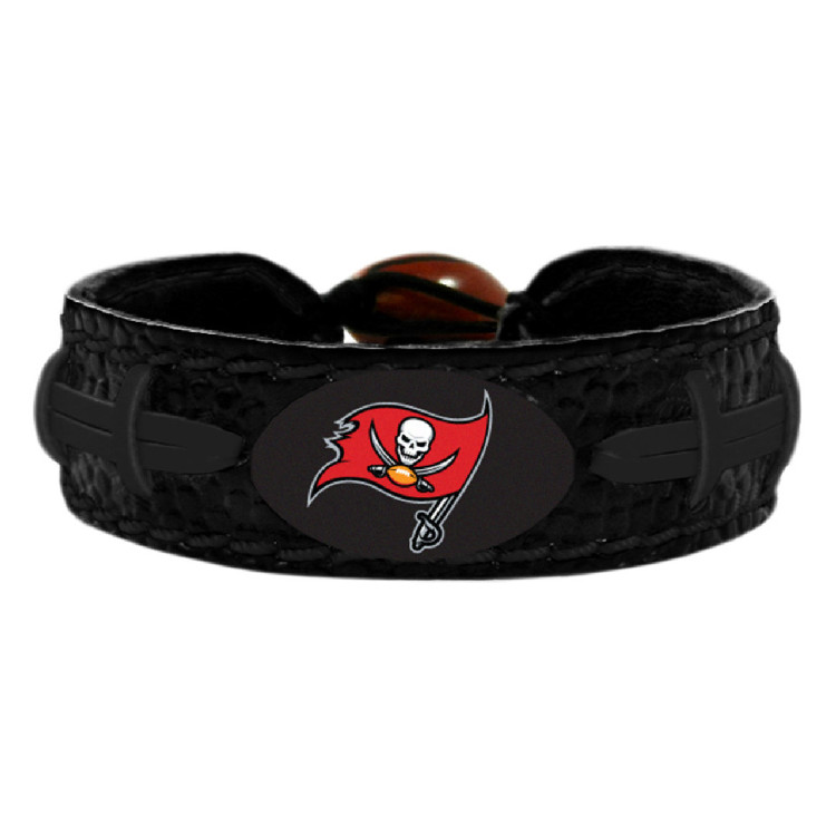 Tampa Bay Buccaneers Bracelet Team Color Tonal Black Football CO