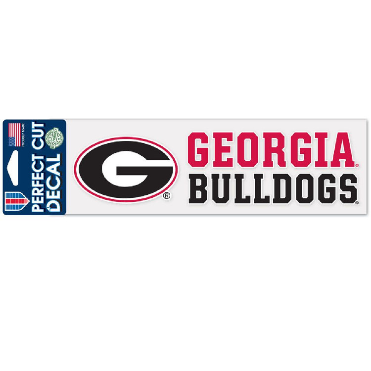 Georgia Bulldogs Decal 3x10 Perfect Cut Wordmark Color