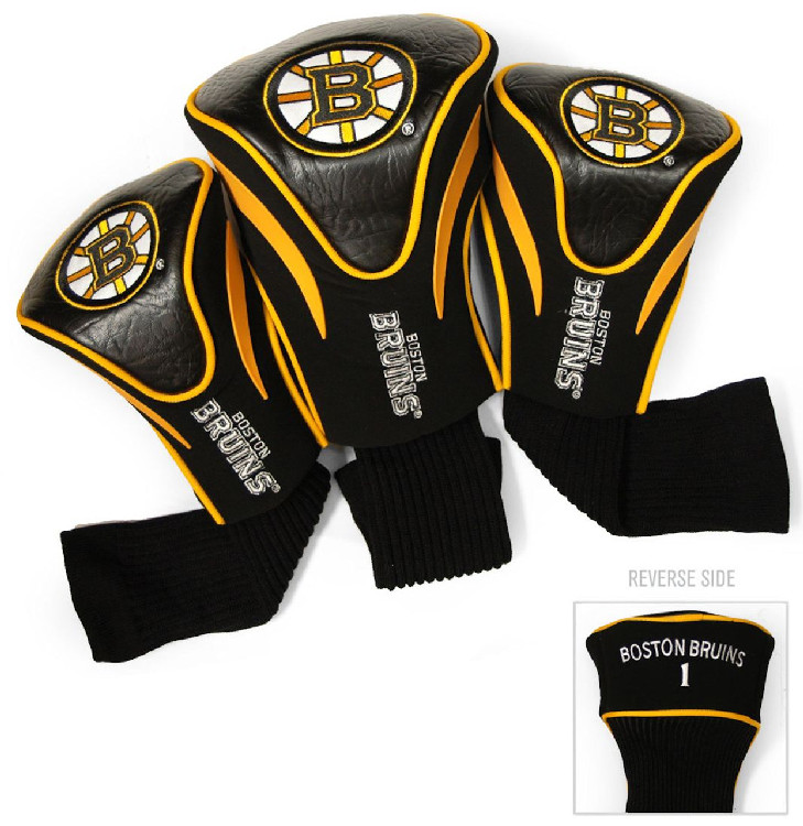 Boston Bruins Golf Club Headcover Set 3 Piece Contour Style