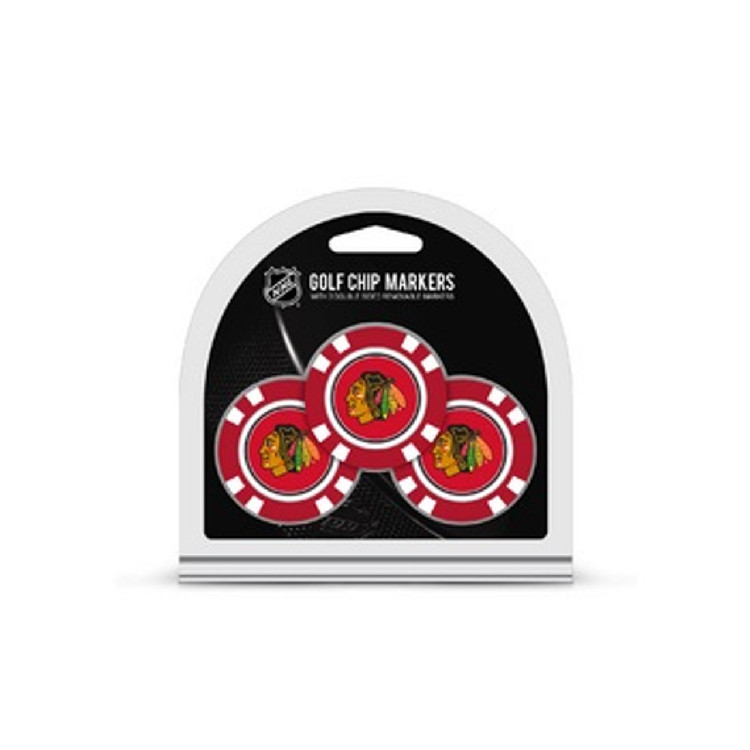 Chicago Blackhawks Golf Chip with Marker 3 Pack