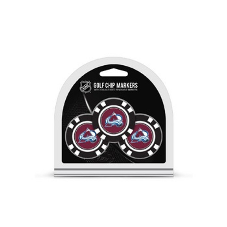 Colorado Avalanche Golf Chip with Marker 3 Pack