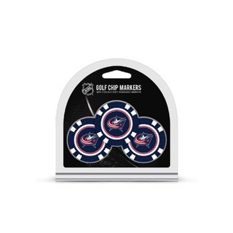 Columbus Blue Jackets Golf Chip with Marker 3 Pack