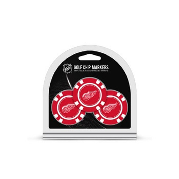 Detroit Red Wings Golf Chip with Marker 3 Pack