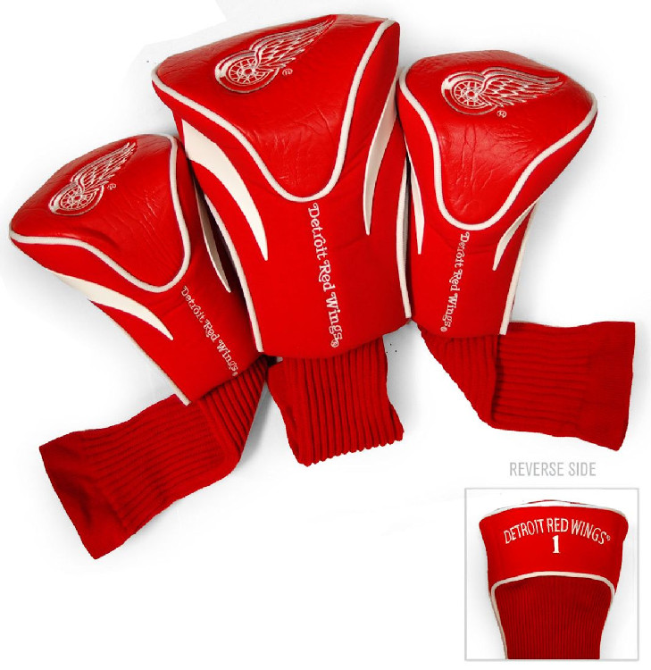 Detroit Red Wings Golf Club 3 Piece Contour Headcover Set