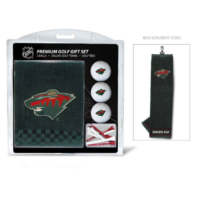 Minnesota Wild Golf Gift Set with Embroidered Towel