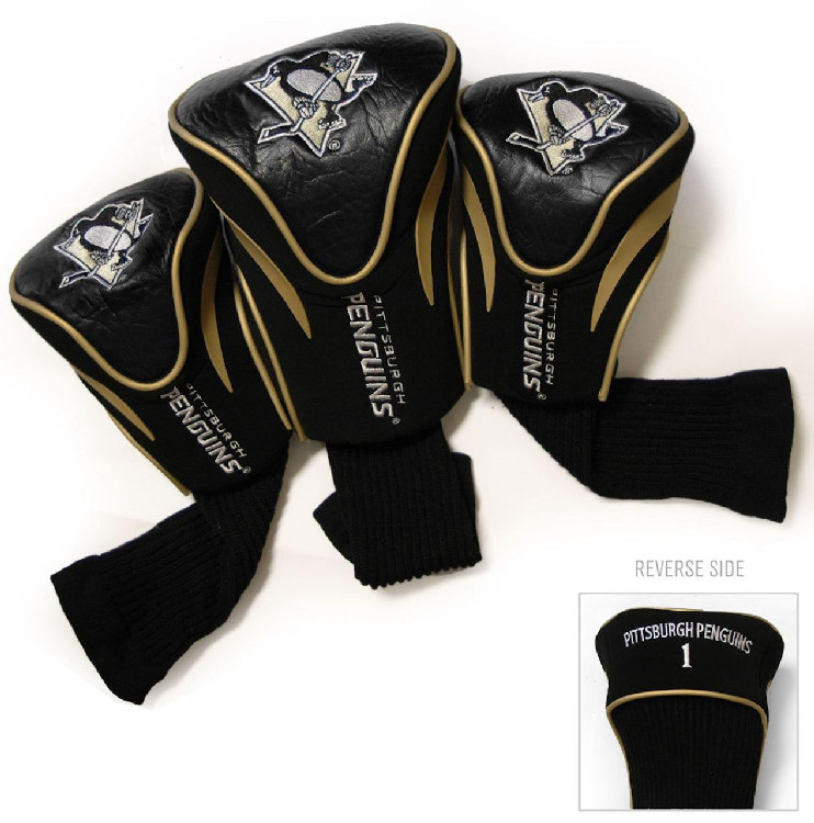 Pittsburgh Penguins Golf Club 3 Piece Contour Headcover Set