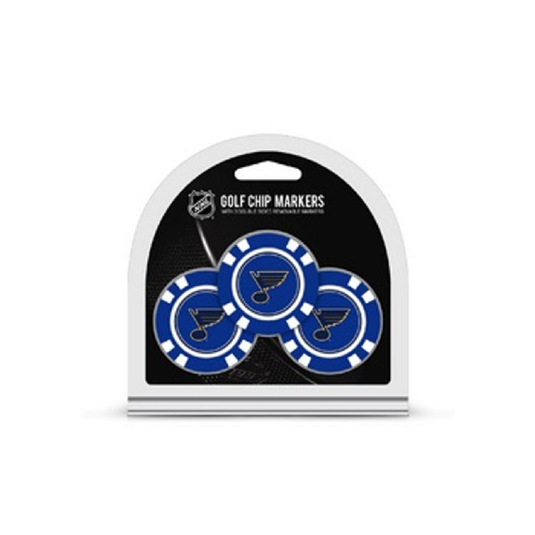 St. Louis Blues Golf Chip with Marker 3 Pack