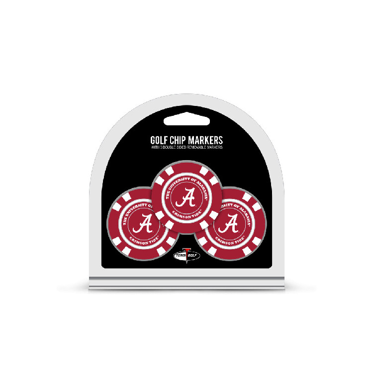 Alabama Crimson Tide Golf Chip with Marker 3 Pack