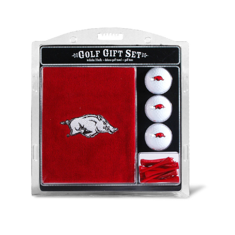 Arkansas Razorbacks Golf Gift Set with Embroidered Towel