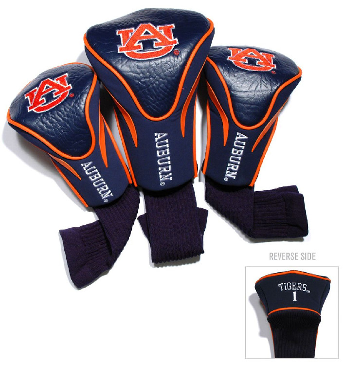 Auburn Tigers Golf Club 3 Piece Contour Headcover Set