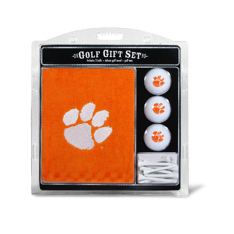 Clemson Tigers Golf Gift Set with Embroidered Towel