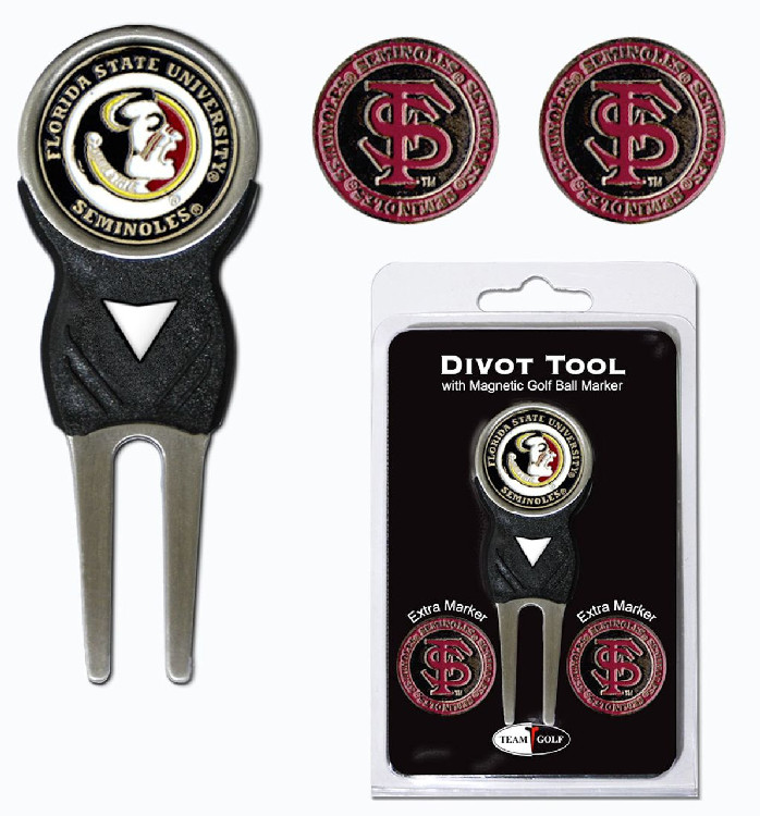 Florida State Seminoles Golf Divot Tool with 3 Markers