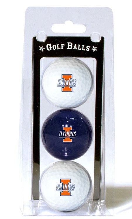 Illinois Fighting Illini 3 Pack of Golf Balls