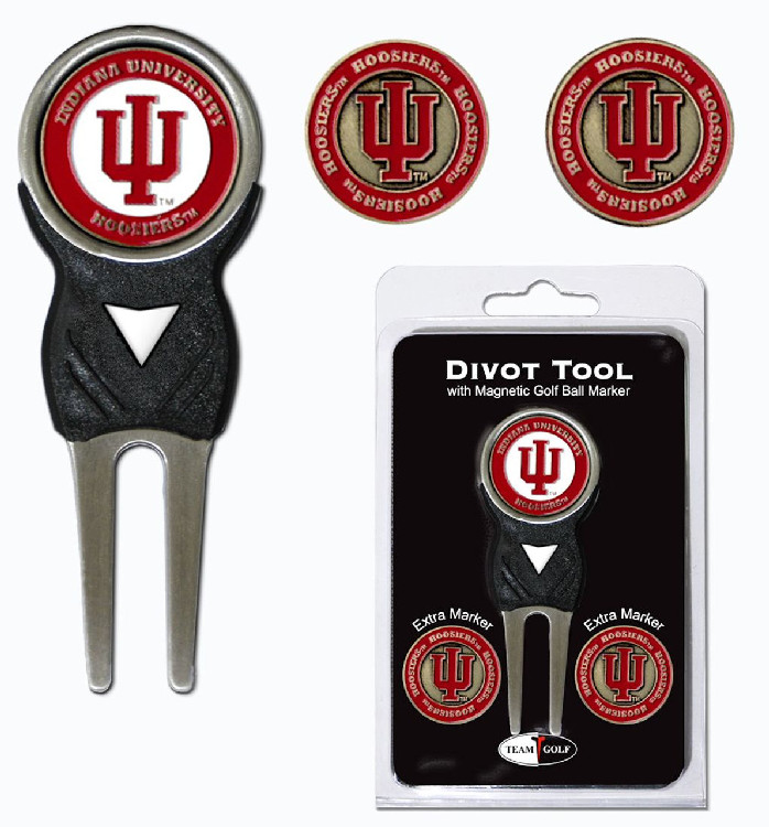 Indiana Hoosiers Golf Divot Tool with 3 Markers