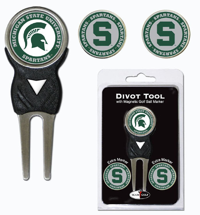 Michigan State Spartans Golf Divot Tool with 3 Markers