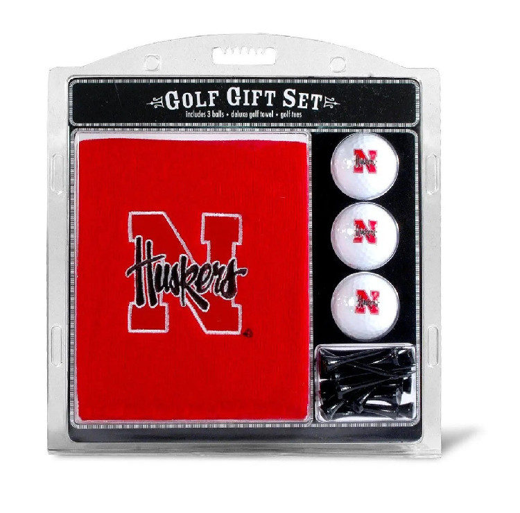 Nebraska Cornhuskers Golf Gift Set with Embroidered Towel