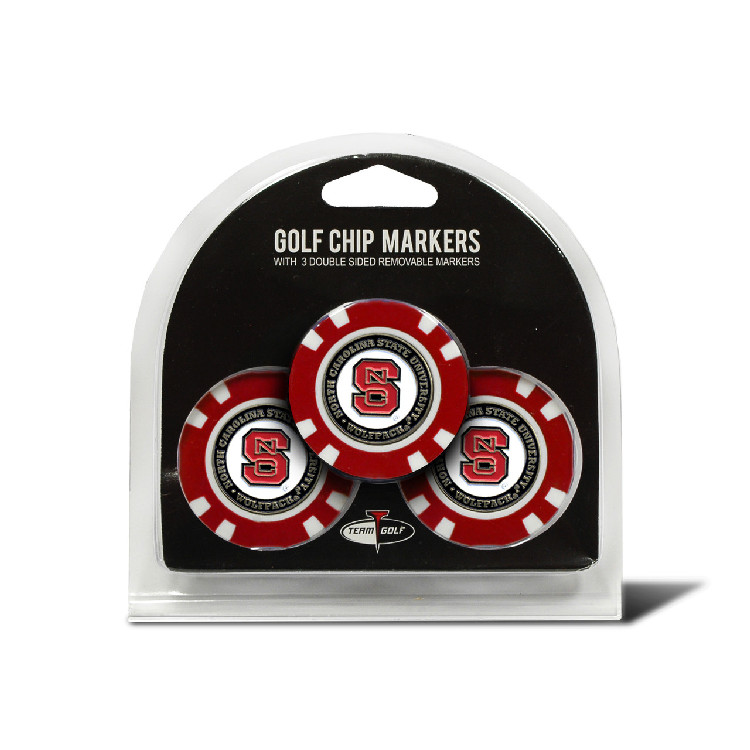 North Carolina State Wolfpack Golf Chip with Marker 3 Pack