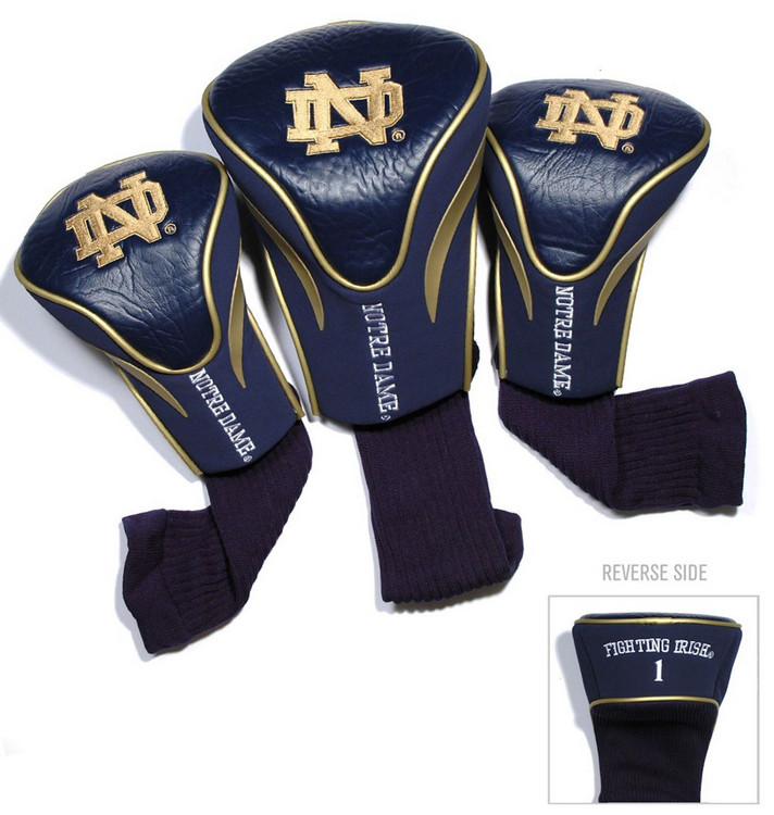 Notre Dame Fighting Irish Golf Club 3 Piece Contour Headcover Set