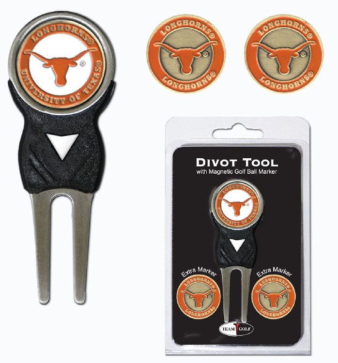 Texas Longhorns Golf Divot Tool with 3 Markers