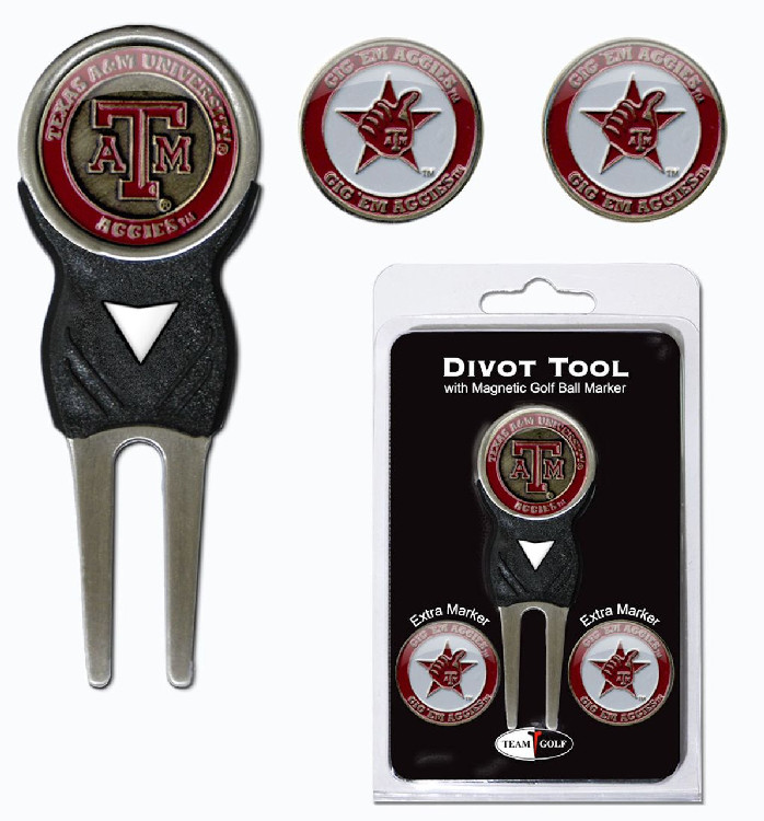 Texas A&M Aggies Golf Divot Tool with 3 Markers