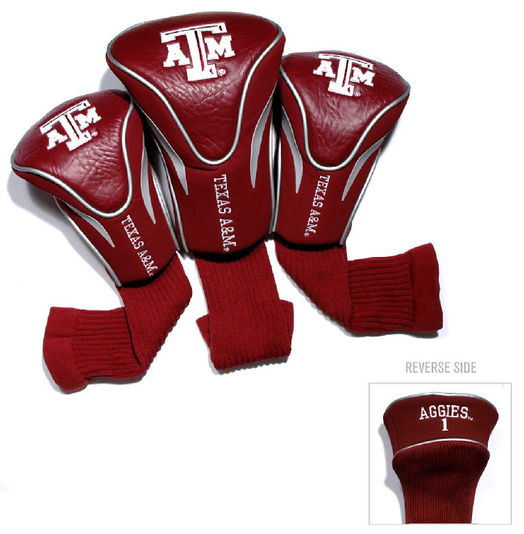 Texas A&M Aggies Golf Club Headcover Set 3 Piece Contour Style