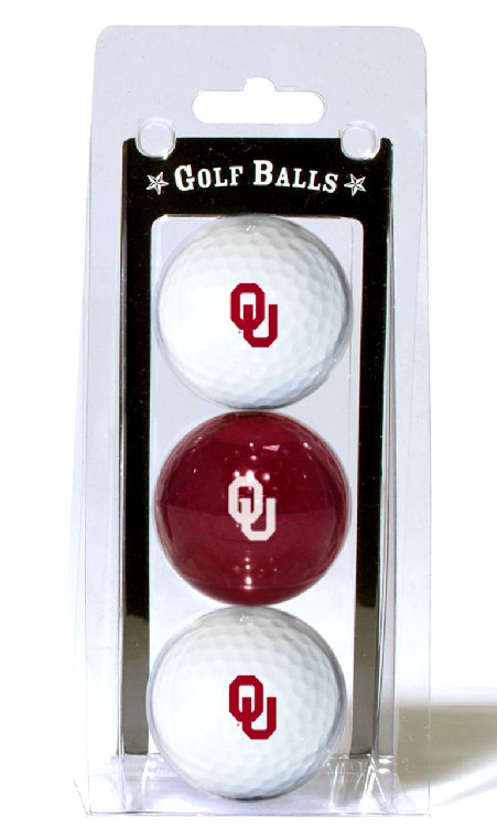 Oklahoma Sooners 3 Pack of Golf Balls