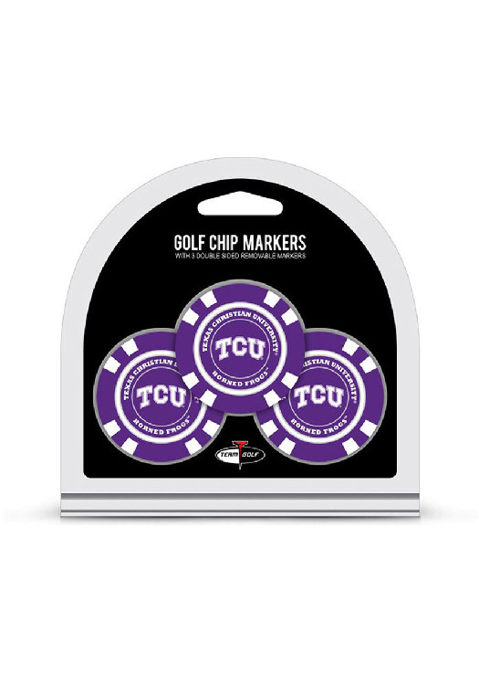 TCU Horned Frogs Golf Chip with Marker 3 Pack