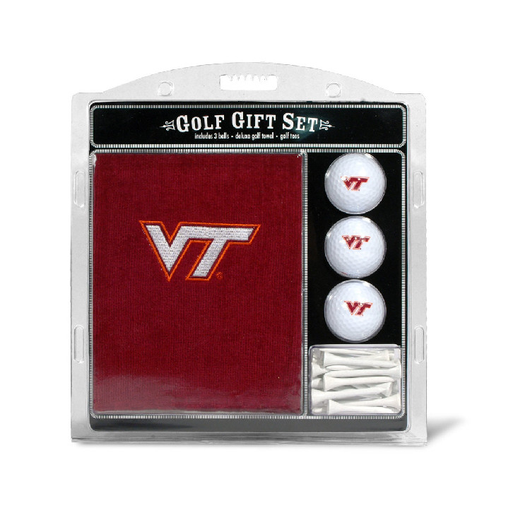 Virginia Tech Hokies Golf Gift Set with Embroidered Towel