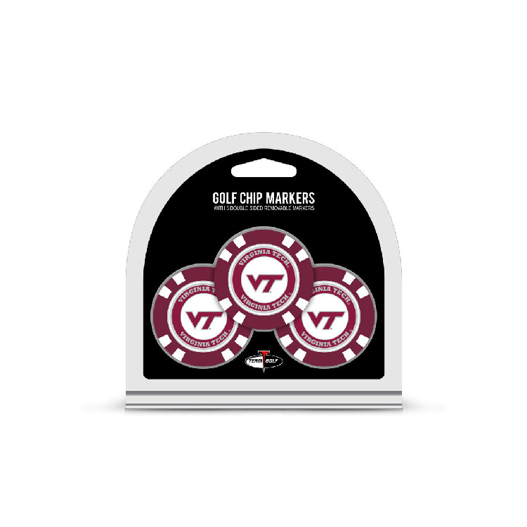 Virginia Tech Hokies Golf Chip with Marker 3 Pack