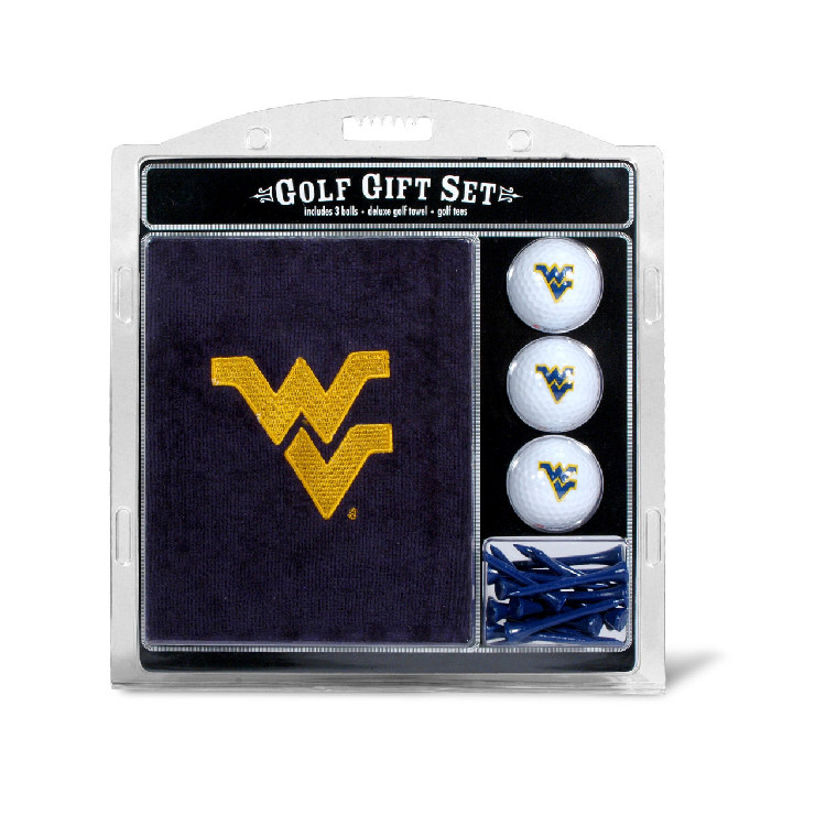 West Virginia Mountaineers Golf Gift Set with Embroidered Towel