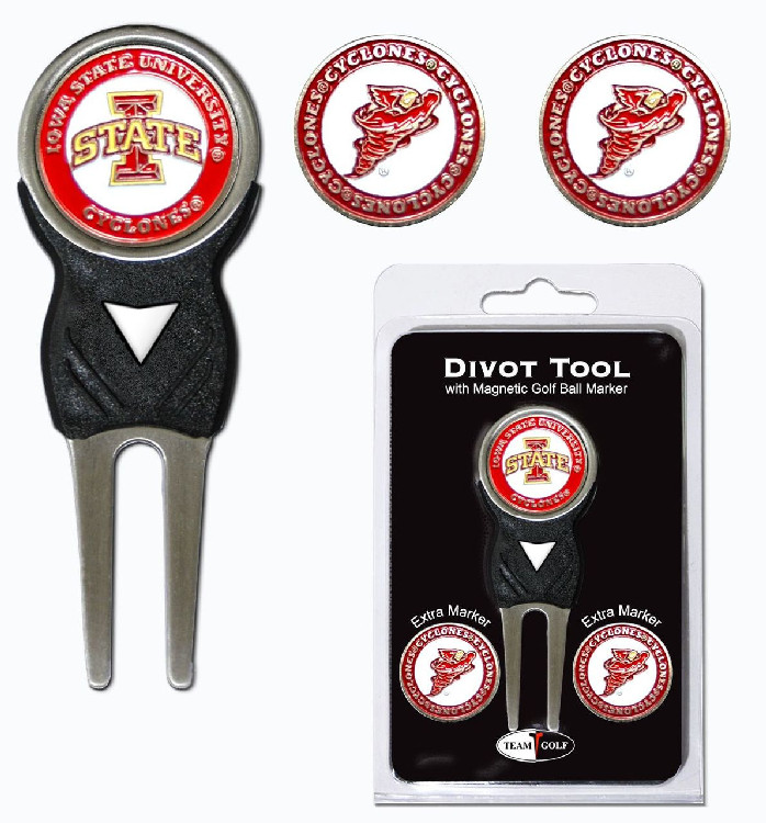 Iowa State Cyclones Golf Divot Tool with 3 Markers