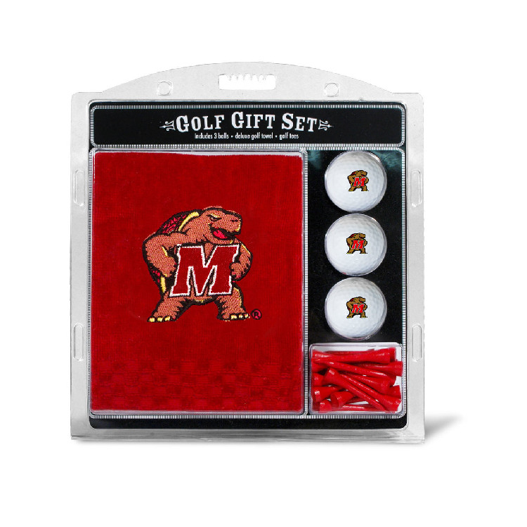 Maryland Terrapins Golf Gift Set with Embroidered Towel