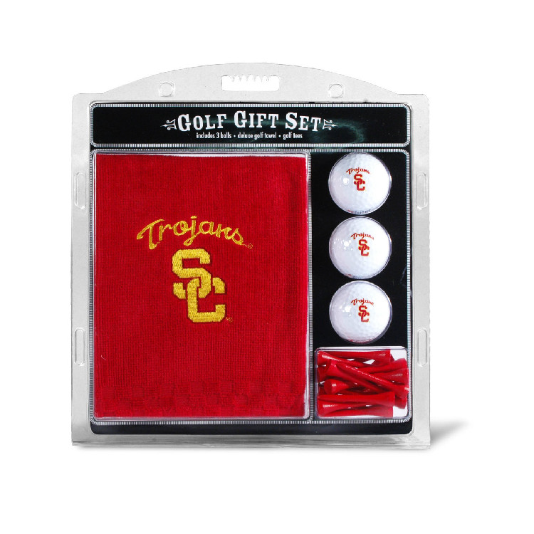 USC Trojans Golf Gift Set with Embroidered Towel