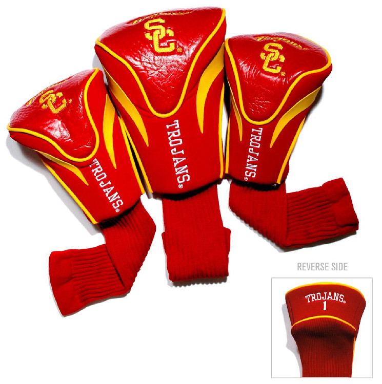 USC Trojans Golf Club Headcover Set 3 Piece Contour Style