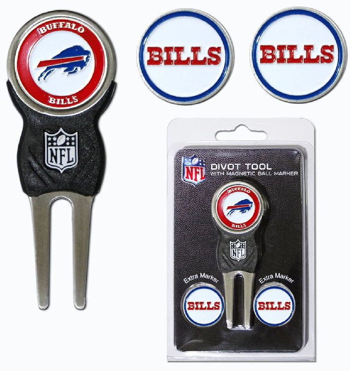 Buffalo Bills Golf Divot Tool with 3 Markers