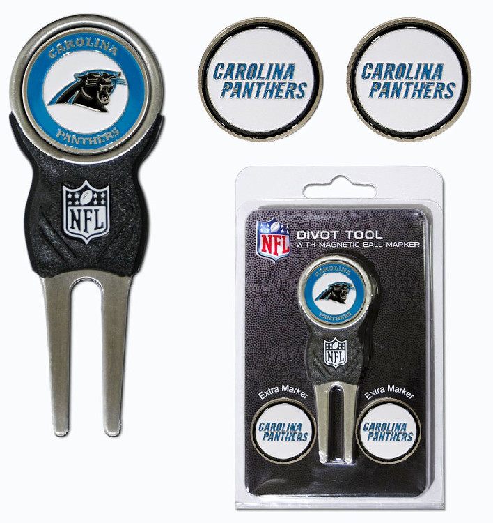 Carolina Panthers Golf Divot Tool with 3 Markers